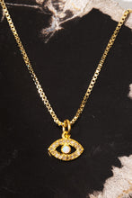 Load image into Gallery viewer, Evil Eye Pavè Diamond Necklace