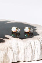 Load image into Gallery viewer, Opal and Diamond Doublet Studs