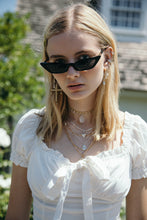Load image into Gallery viewer, Quartz Cross Statement Hoops

