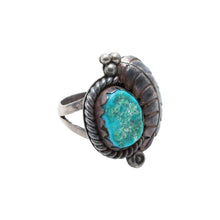 Load image into Gallery viewer, Turquoise Feathers Native American Ring
