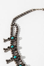 Load image into Gallery viewer, Vintage Kingman Turquoise Squash Blossom Necklace
